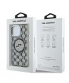 Karl Lagerfeld IML Monogram Karl & Choupette Head MagSafe Case for iPhone 15 Pro Max - Black