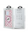 Karl Lagerfeld IML Monogram Karl & Choupette Head MagSafe Case for iPhone 15 Pro Max - Pink