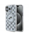 Karl Lagerfeld IML Monogram Karl & Choupette Head MagSafe Case for iPhone 15 Pro Max - Clear