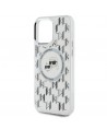 Karl Lagerfeld IML Monogram Karl & Choupette Head MagSafe Case for iPhone 15 Pro Max - Clear