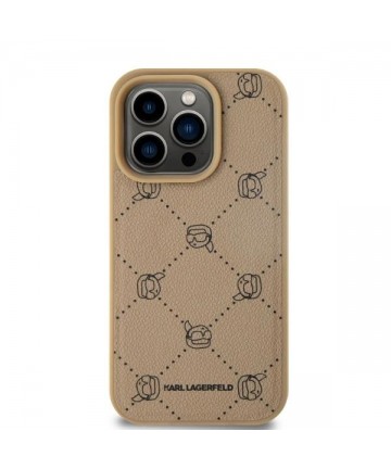Karl Lagerfeld Magsafe Karl Head Case for iPhone 15 Pro Max - Beige