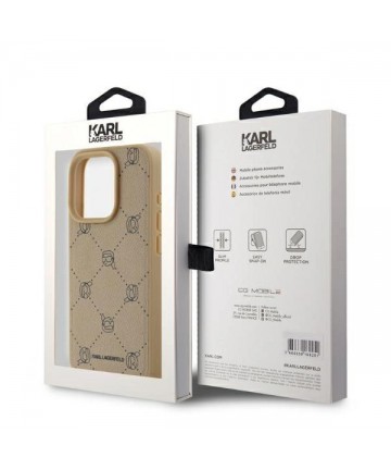 Karl Lagerfeld Magsafe Karl Head Case for iPhone 15 Pro Max - Beige