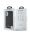 Karl Lagerfeld FW Metal Plate MagSafe iPhone 16 Case - Black