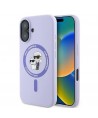 Karl Lagerfeld Silicone Karl&Choupette Ring MagSafe iPhone 16 Case - Purple