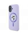 Karl Lagerfeld Silicone Karl&Choupette Ring MagSafe iPhone 16 Case - Purple