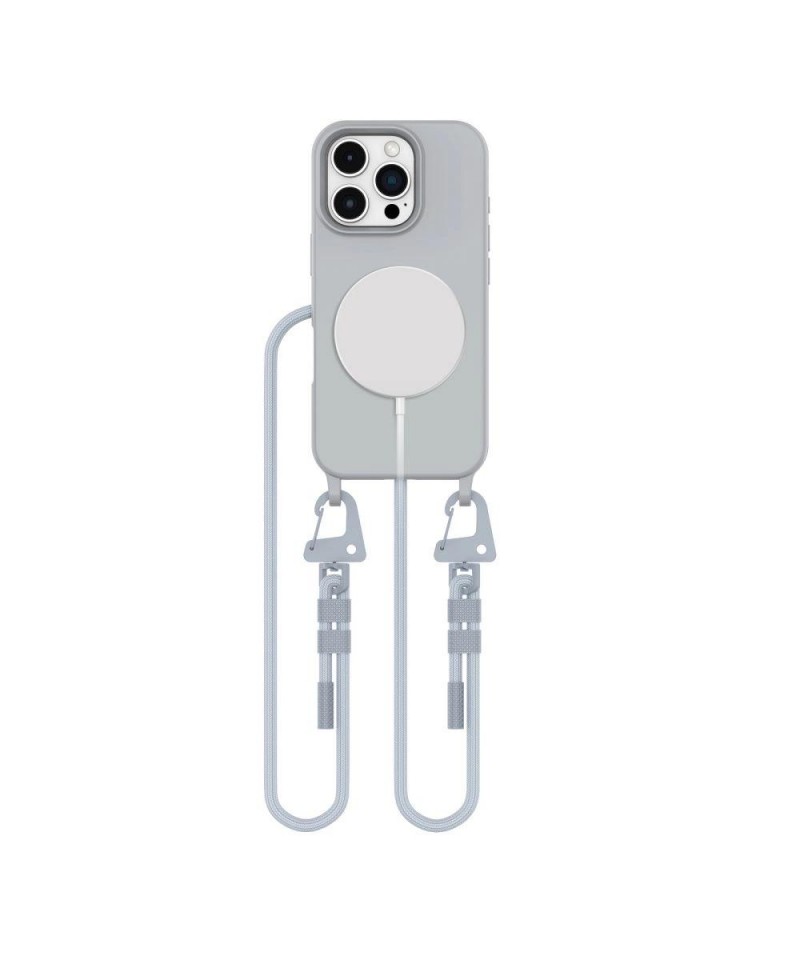 Tech-Protect MagNecklace MagSafe Case with Lanyard for iPhone 16 Pro Max - Gray