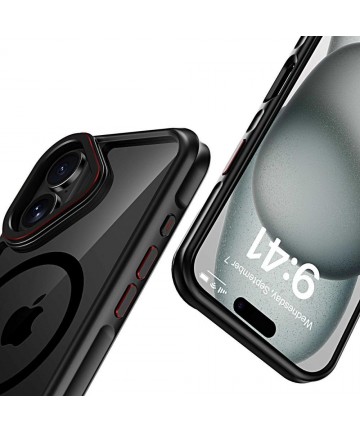Tech-Protect MagHybrid MagSafe iPhone 16 Case - Black