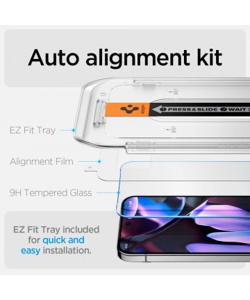 Spigen Glas.tR EZ Fit Tempered Glass with Applicator for Google Pixel 9 Pro XL (2 pcs.)