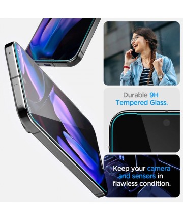 Spigen Glas.tR EZ Fit Tempered Glass with Applicator for Google Pixel 9 Pro XL (2 pcs.)