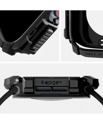 Spigen Rugged Armor Case for Apple Watch 10 (42mm) - Black