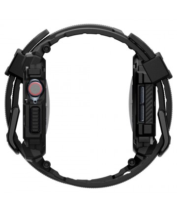 Spigen Rugged Armor Pro Apple Watch 10 (42mm) Strap Case - Black