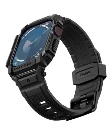 Spigen Rugged Armor Pro Apple Watch 10 (42mm) Strap Case - Black