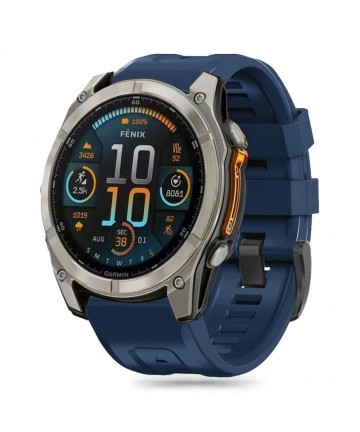Tech-Protect Silicone Strap for Garmin Fenix 5X / 5X Plus / 6X / 6X Pro / 7X / 8 (51 mm) - Blue