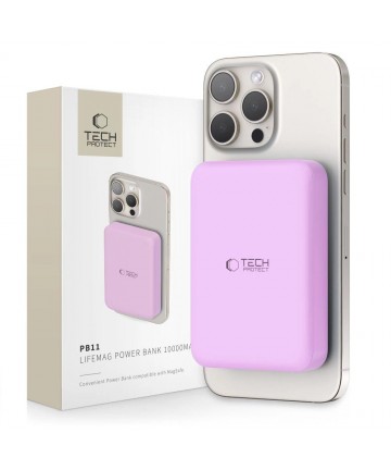Tech-Protect LifeMag MagSafe PB11 10000mAh Power Bank - Pink