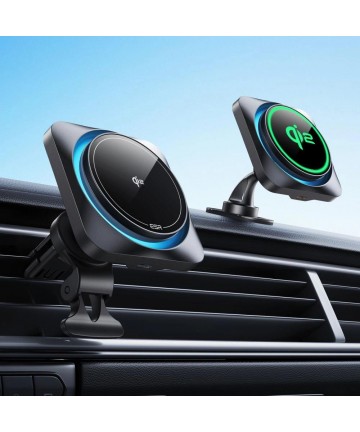 ESR Halolock CryoBoost MagSafe Inductive Charger Holder for Dashboard and Air Vent with Qi 2 15W - Black