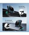 ESR Halolock CryoBoost MagSafe Inductive Charger Holder for Dashboard and Air Vent with Qi 2 15W - Black
