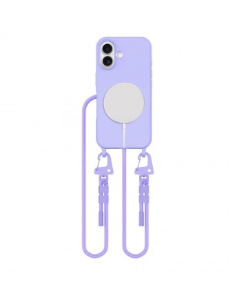 Tech-Protect MagNecklace MagSafe Case with Lanyard for iPhone 16 - Purple