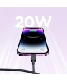 Joyroom Multi-Color Series A14 USB-C/ Lightning Cable 20W 1.2 m - Black
