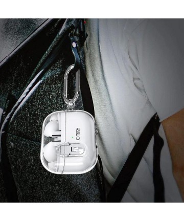 Tech-Protect FlexAir Case with Carabiner for Samsung Galaxy Buds 3 / 3 Pro - Transparent