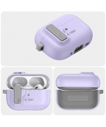 Tech-Protect Slim Hook Case with Carabiner for Apple AirPods Pro 1 / 2 - Purple