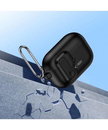 Tech-Protect Slim Hook Case with Carabiner for Apple AirPods Pro 1 / 2 - Black