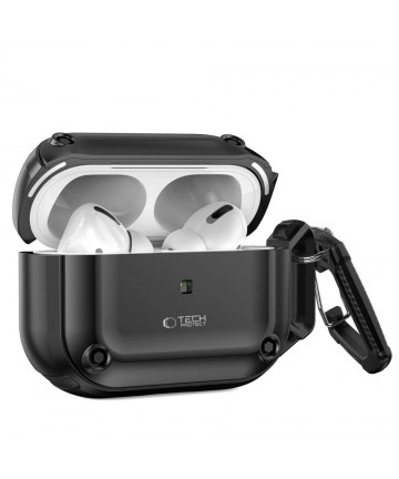 Tech-Protect Rough Hook Case with Carabiner for Apple AirPods Pro 1 / 2 - Black