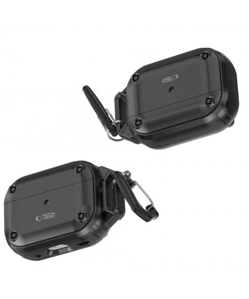 Tech-Protect Rough Hook Case with Carabiner for Apple AirPods Pro 1 / 2 - Black