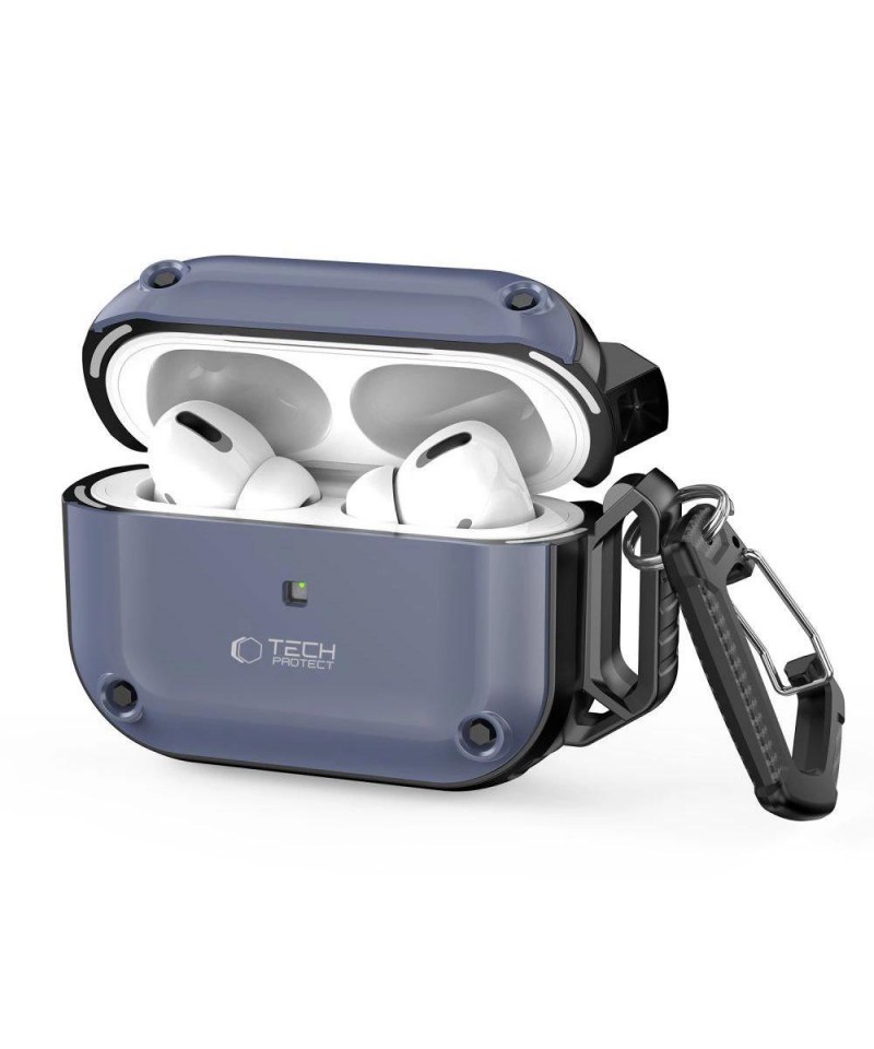 Tech-Protect Rough Hook Case with Carabiner for Apple AirPods Pro 1 / 2 - Blue