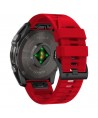 Tech-Protect Silicone Line Strap for Garmin Fenix 5X / 5X Plus / 6X / 6X Pro / 7X / 8 (51 mm) - Red