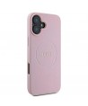 Guess Grained Gold Ring MagSafe iPhone 16 Plus Case - Pink