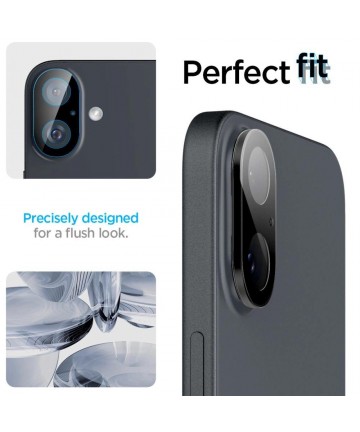 Spigen Optik GLAS.TR Camera Protector 2-PACK for iPhone 16 / 16 PLUS - Black