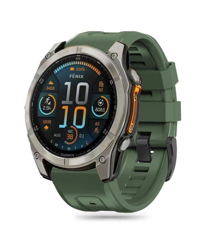 Tech-Protect Silicone Strap for Garmin Fenix 5S / 5S PLUS / 6S / 6S Pro / 7S / 8 (43MM) - Green