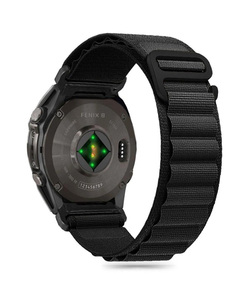Tech-Protect Nylon Pro Strap Garmin Fenix 5 / 6 / 6 Pro / 7 / 8 (47MM) - Black