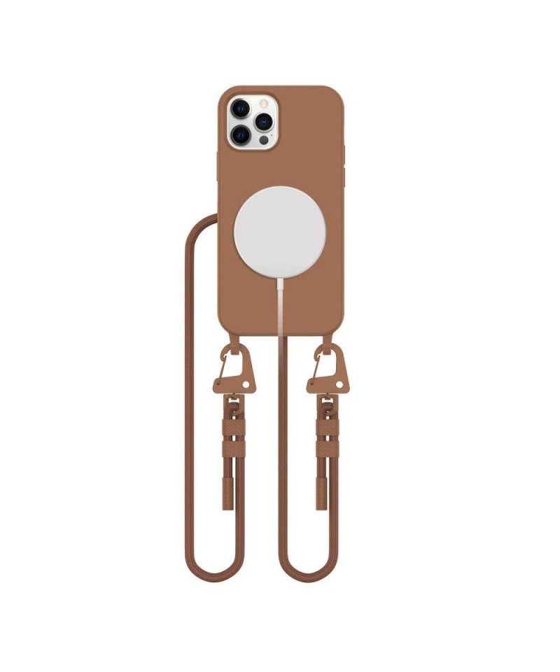 Tech-Protect MagNecklace MagSafe Case for iPhone 12 / 12 Pro - Brown