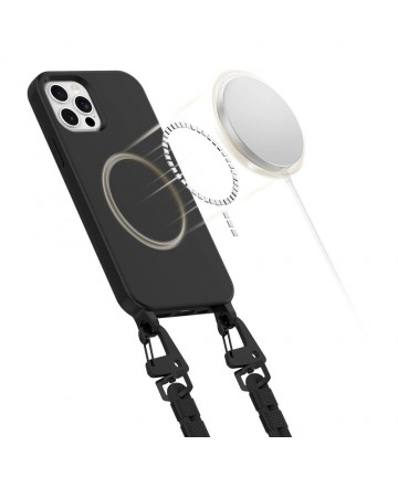 Tech-Protect MagNecklace MagSafe Case for iPhone 12 / 12 Pro - Black
