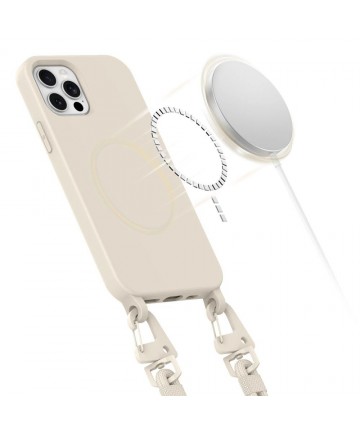Tech-Protect MagNecklace MagSafe Case for iPhone 12 / 12 Pro - Beige