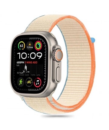 Tech-Protect Nylon Strap for Apple Watch 6 / 7 / 8 / 9 / 10 / SE / Ultra 1 / 2 (44 / 45 / 46 / 49 MM) - Beige