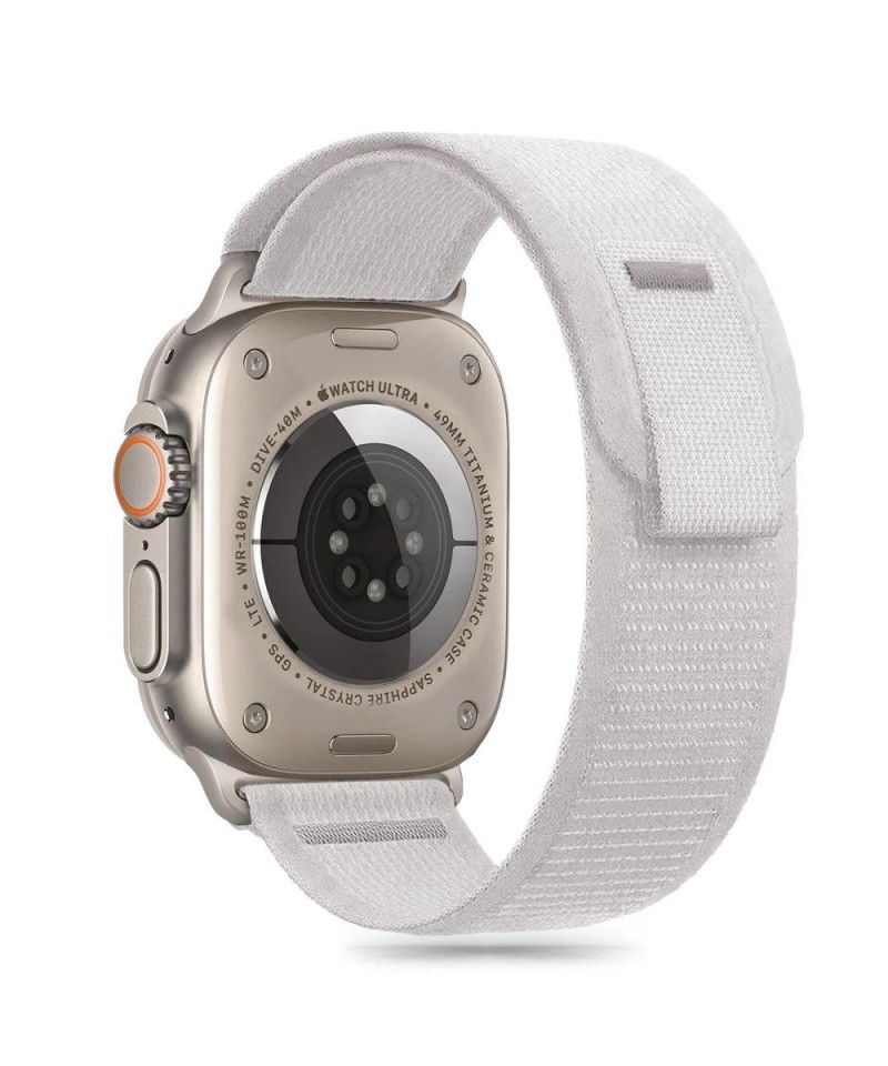 Tech-Protect Nylon Stripe Strap for Apple Watch 6 / 7 / 8 / 9 / 10 / SE / Ultra 1 / 2 (44 / 45 / 46 / 49 MM) - Gray