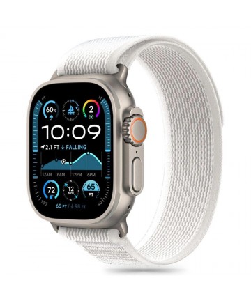 Tech-Protect Nylon Stripe Strap for Apple Watch 6 / 7 / 8 / 9 / 10 / SE / Ultra 1 / 2 (44 / 45 / 46 / 49 MM) - Gray