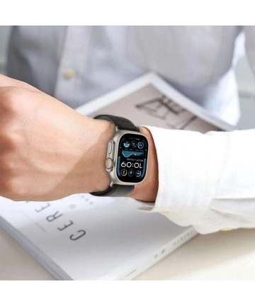 Tech-Protect Nylon Stripe Strap for Apple Watch 6 / 7 / 8 / 9 / 10 / SE / Ultra 1 / 2 (44 / 45 / 46 / 49 MM) - Gray