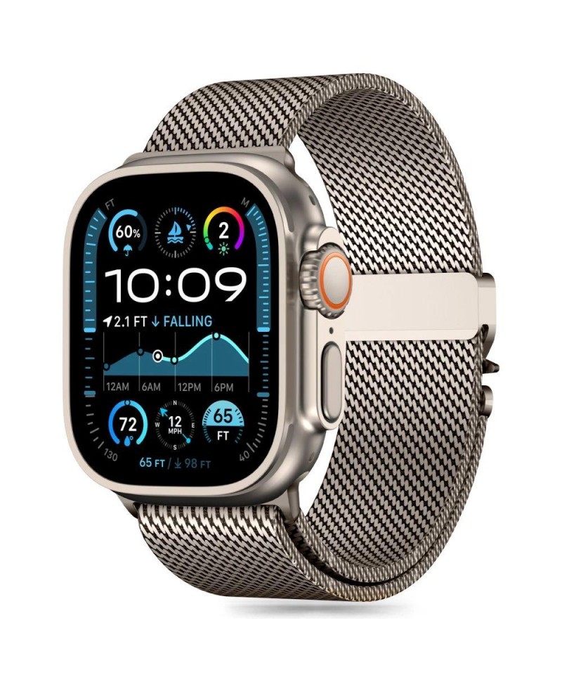 Tech-Protect Milano strap for Apple Watch 6 / 7 / 8 / 9 / 10 / SE / Ultra 1 / 2 (44 / 45 / 46 / 49 MM) - titanium