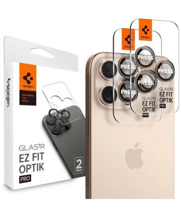 Spigen Optik Pro GLAS.TR ”EZ FIT” Camera Protector 2-PACK for iPhone 16 Pro / Pro Max - Brown