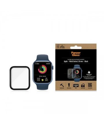 PanzerGlass Curved Tempered Glass for Apple Watch 7 45mm - Black