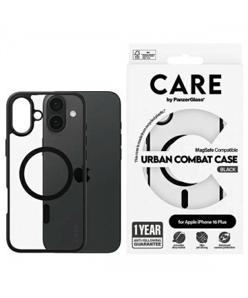 CARE by PanzerGlass Flagship Urban Case MagSafe for iPhone 16 Plus - Clear