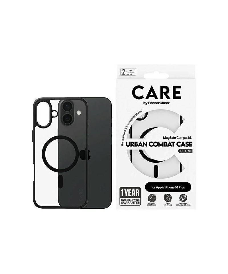 CARE by PanzerGlass Flagship Urban Case MagSafe for iPhone 16 Plus - Clear