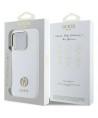 Guess Silicone Logo Strass 4G Case for iPhone 16 Pro - White