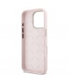 Guess Silicone Script Metal Logo & Frame iPhone 16 Pro Case - Pink