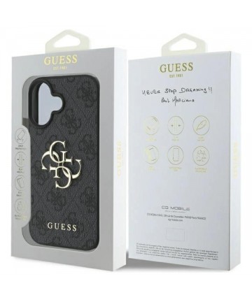 Guess 4G Big Logo iPhone 16 Plus Case - Black