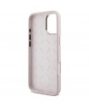 Guess Silicone Script Metal Logo & Frame iPhone 16 Plus Case - Pink