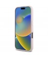 Guess Silicone Logo Strass 4G case for iPhone 16 - light pink